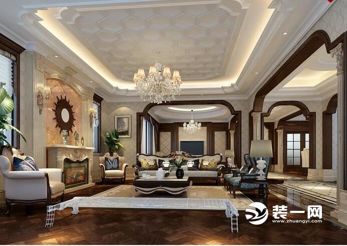别墅客厅装修首选欧式 2018新款欧式客厅装修