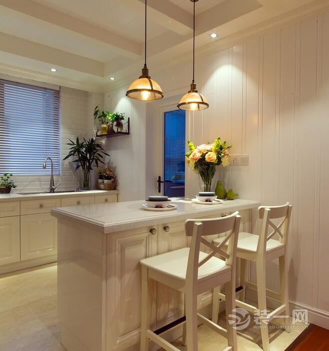 宜昌装饰公司现代美式风格装修效果图吧台